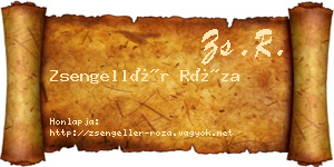 Zsengellér Róza névjegykártya